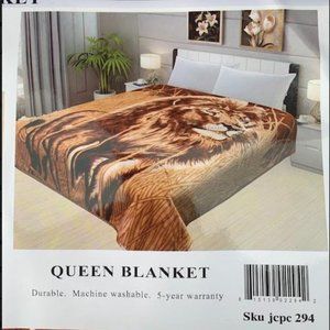 Lion Blanket Queen Size double sided
